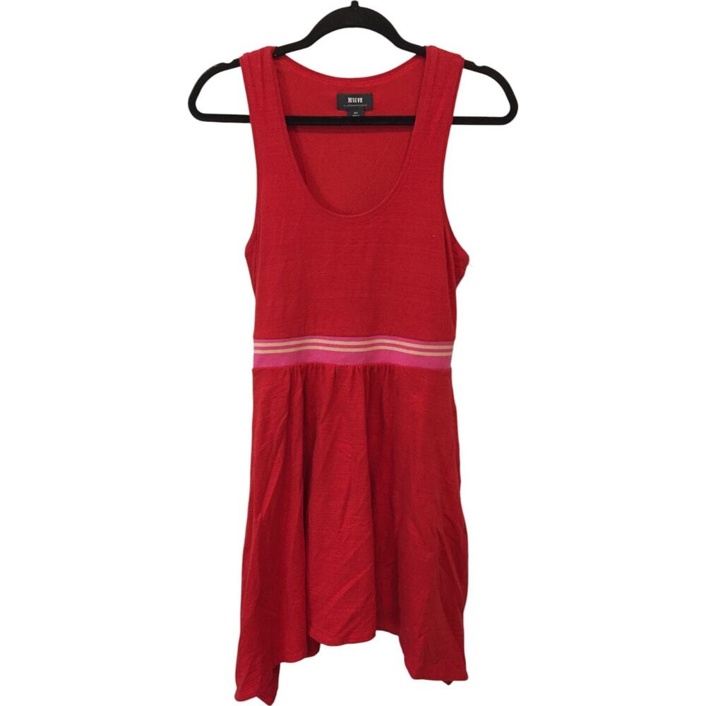 Maeve by Anthropologie Tank Dress Womens Petites MP Red Scoop Neck Sleeveless